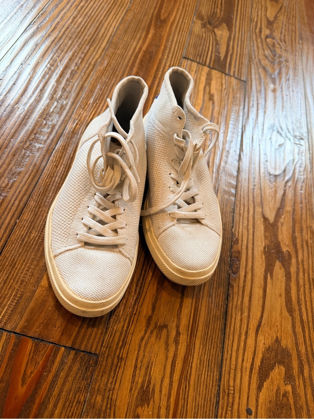Rothy's Cream High-Top Knit Sneakers - Women's